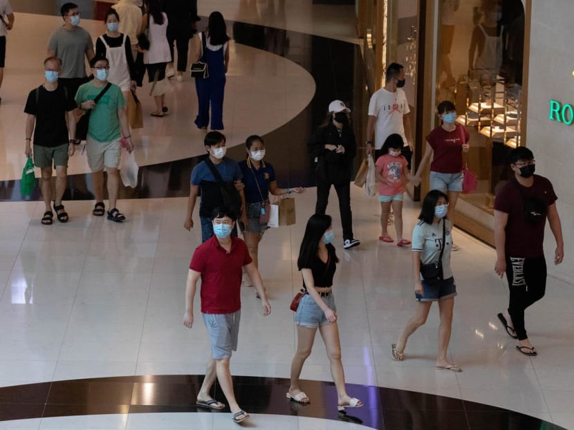 A scene in VivoCity mall.