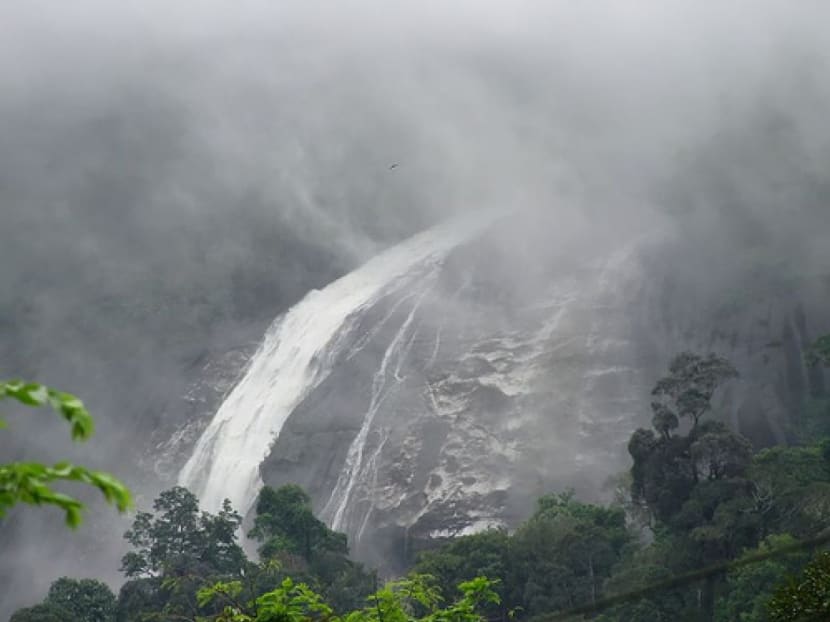 One of the waterfalls on Mount Stong, in the Gunung Stong State Park in Kelantan, Malaysia.