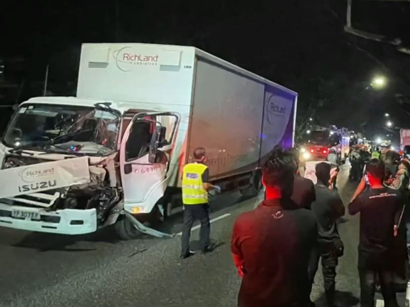 The Singapore Civil Defence Force said that it was alerted to the road traffic accident at about 7.55pm on Tuesday.