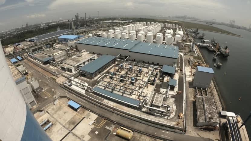 An aerial view of the Jurong Island Desalination Plant. An aerial view of the Jurong Island Desalination Plant.