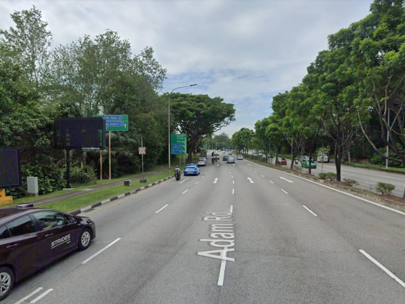 The accident occurred along Adam Road towards the Lornie Road exit into the Pan Island Expressway. The accident occurred along Adam Road towards the Lornie Road exit into the Pan Island Expressway.