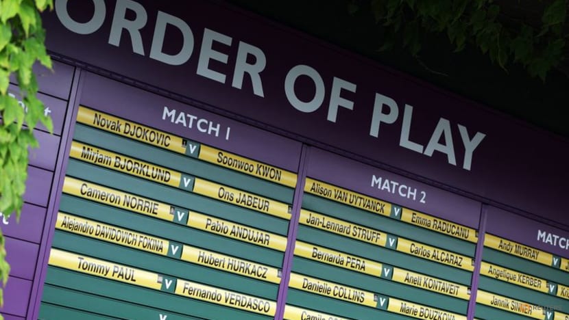 Wimbledon 2023: Order of play on Friday CNA