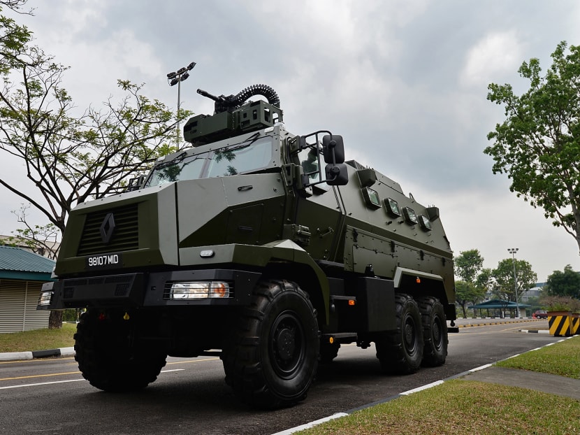 SAF's Peacekeeper Protected Response Vehicle (PRV). TODAY file photo