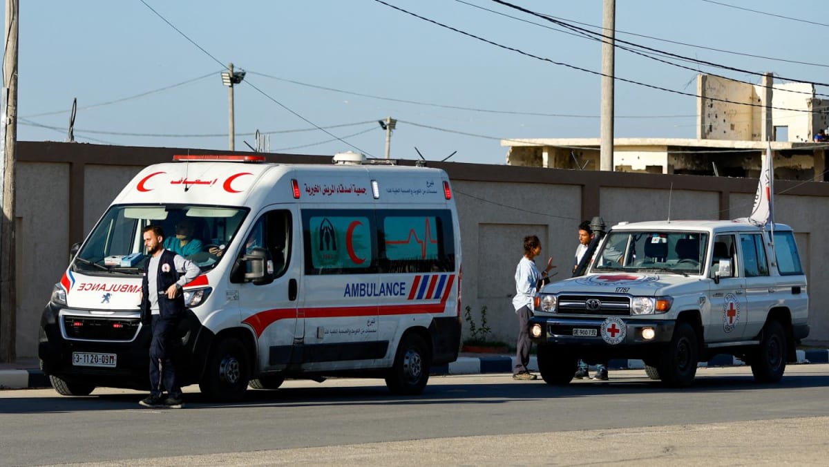 Red Cross says humanitarian convoy hit by gunfire in Gaza
