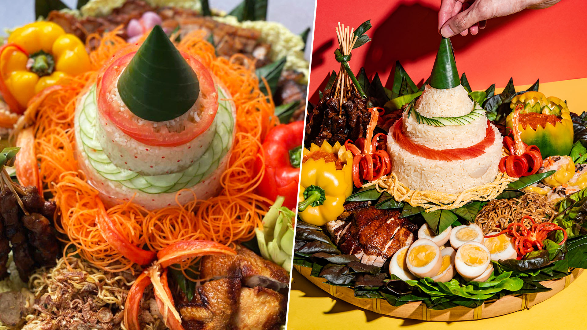 Indonesian Eatery Kota88 Sells Nasi Tumpeng With Hainanese Chicken Rice & Roast Meat