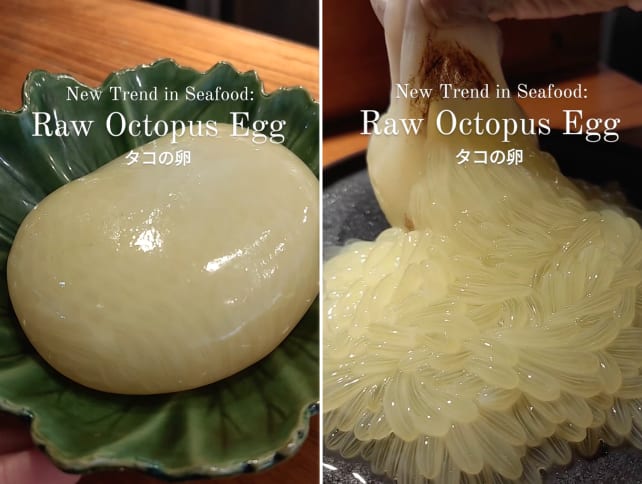An Instagram video promoting raw octopus eggs (pictured) available at a sushi bar in Singapore has elicited reactions of shock and disgust among some online users.