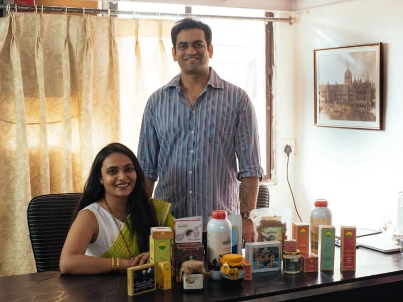 Rajas Paranjpe and his wife Gautami are owners of the cow brand Bodhishop. Rajas Paranjpe and his wife Gautami are owners of the cow brand Bodhishop.