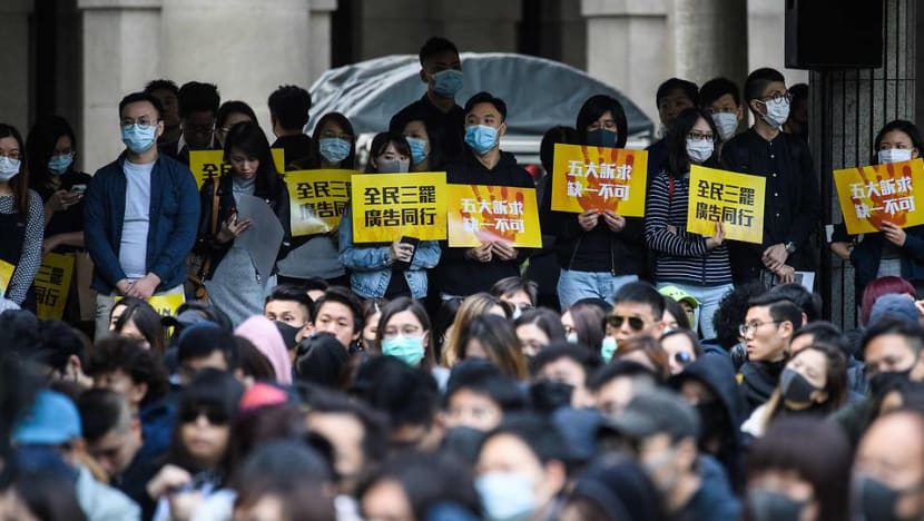 Protests ordered for lunch all week in Hong Kong's business district