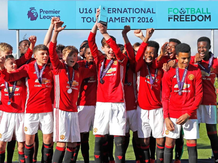 The Manchester United Academy won the “Football For Freedom” tournament held in October 2016. Photo: JSSL Singapore