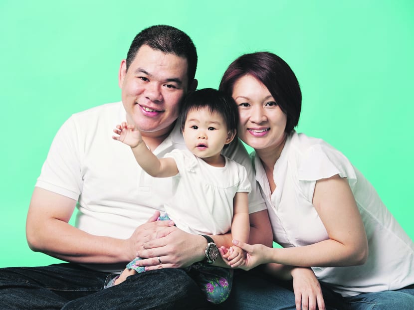 Baby Eleanor was born in September last year to Mr Eugene Ng and his wife, Mdm Feng Weiwei. Photo: One Little Owl