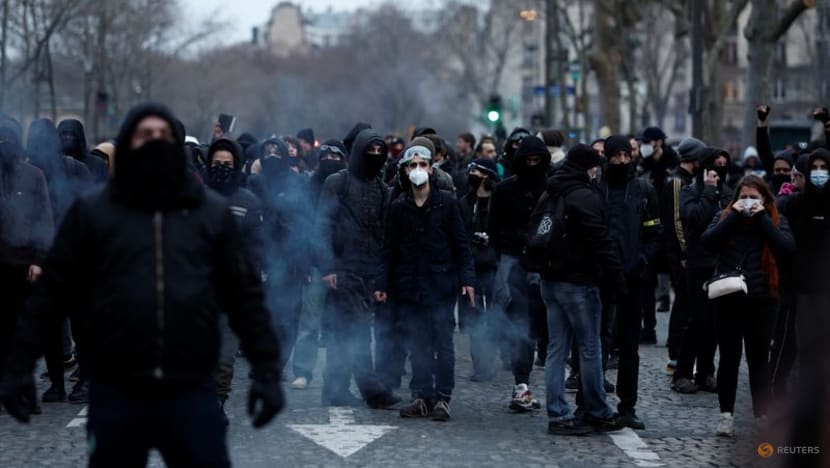 French labour minister says raising pensions age is 'non-negotiable' despite mass protests