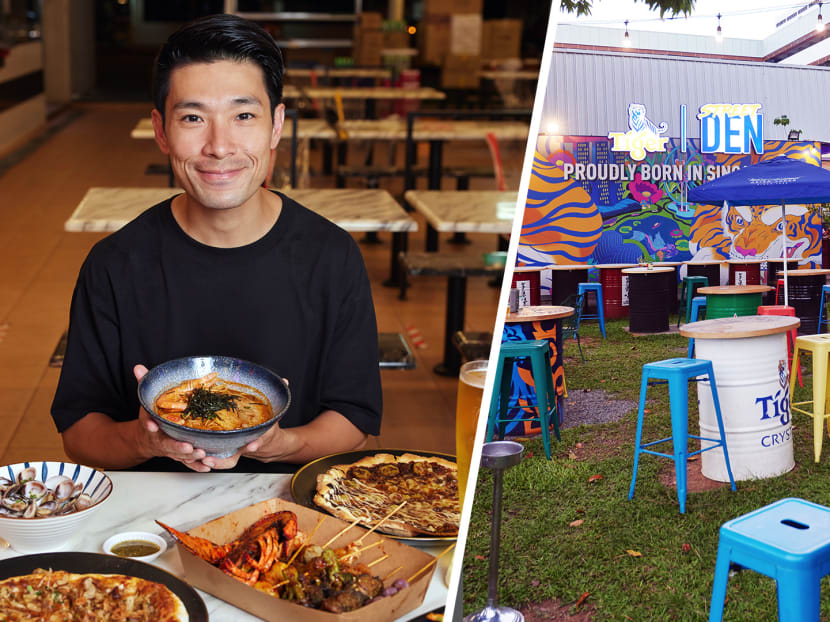 The actor, who also owns two food stalls in the space, says there used to be a two-hour wait for his pizzas, but things are quieter now thanks to the two-pax dine-in rule at kopitiams.