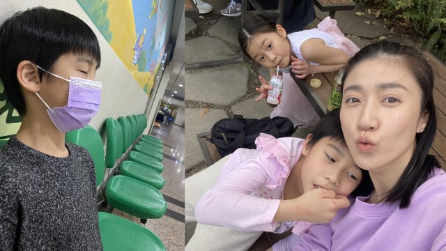 儿子肚子痛到送院　庞蕾馨被医生“训”