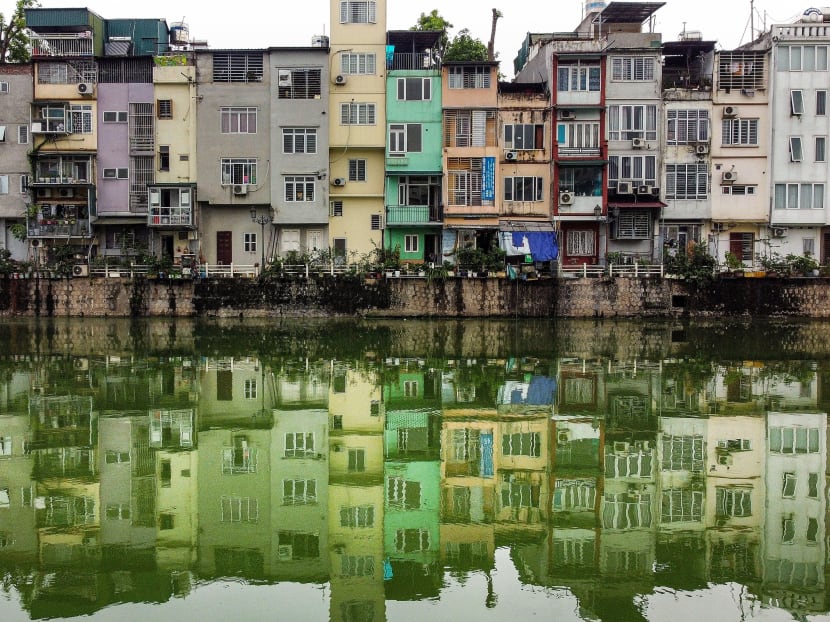 The 'tube houses' that dominate Hanoi's streets