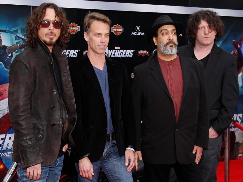 Chris Cornell (left) and the members of Soundgarden (left to right) Matt Cameron, Kim Thayil and Ben Shepherd, circa 2012. Reuters file photo.