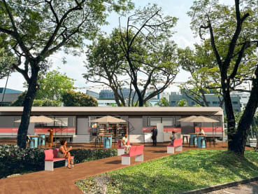 Fancy staying in an SMRT train? Tiny Pod's new co-living hotel is set to open at one-north in September
