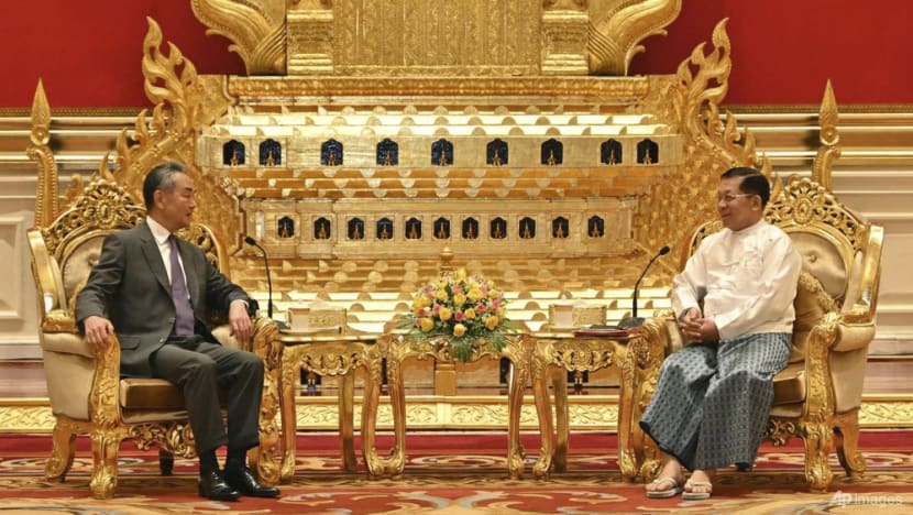 Myanmar junta chief, China FM discuss 'stability' as clashes rage