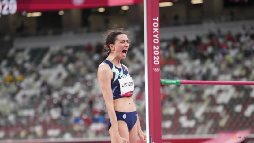 Olympics-Athletics-Emotional Lasitskene soars to high jump gold Olympics-Athletics-Emotional Lasitskene soars to high jump gold