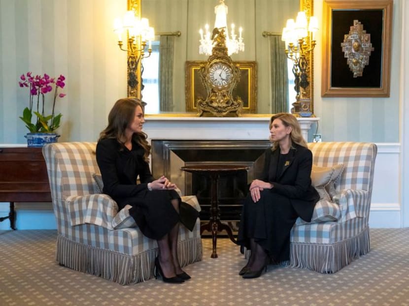 UK's Princess of Wales meets Ukraine's first lady at Buckingham Palace