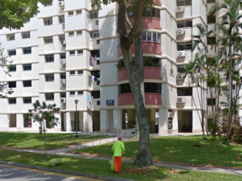 A view of Block 317, Ang Mo Kio Street 31, where the incident occurred. Photo: Google Street View A view of Block 317, Ang Mo Kio Street 31, where the incident occurred. Photo: Google Street View