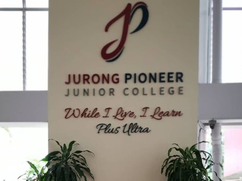 A sign inside Jurong Pioneer Junior College.