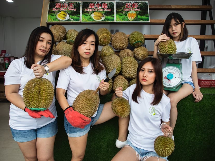 Gold leaf and same day delivery Young durian sellers try to make