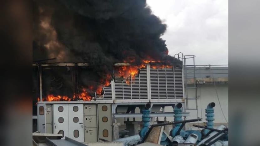 Fire breaks out at rooftop of Pandan Loop building Fire breaks out at rooftop of Pandan Loop building