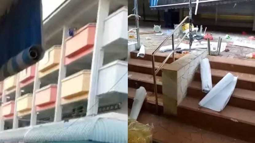 Man seen in video throwing chairs off Yishun HDB block arrested Man seen in video throwing chairs off Yishun HDB block arrested