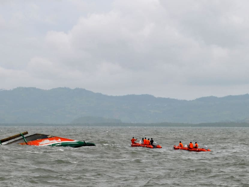 A file photo of a capsized ferry in Philippines. AFP file photo