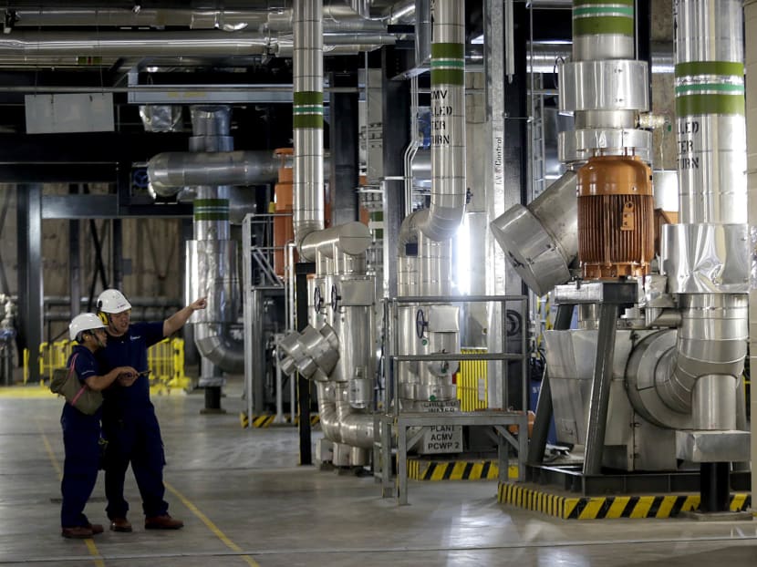 Marina Bay's underground district cooling network, touted to be the world’s largest. Photo: Wee Teck Hian/TODAY