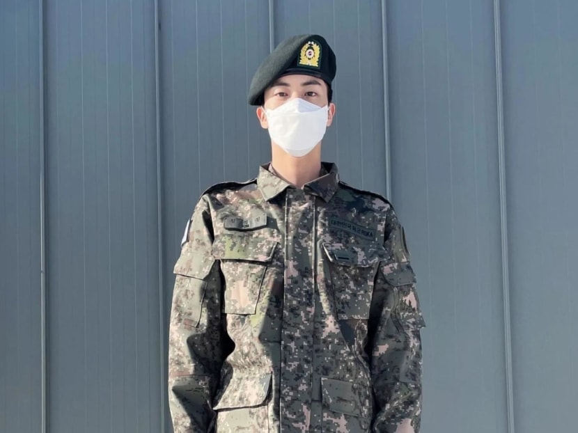 Jin of BTS completes basic military training, shares photos in uniform