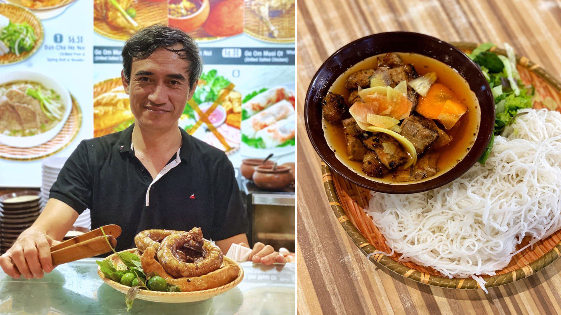 Hanoi-Born Hawker With MBA Now Sells Charcoal-Grilled Bun Cha At Kopitiam