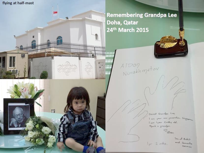 Overseas S'poreans pay tribute from afar