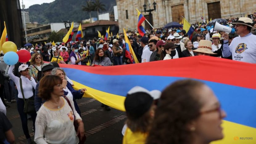 Thousands march across Colombia to oppose government reforms Thousands march across Colombia to oppose government reforms