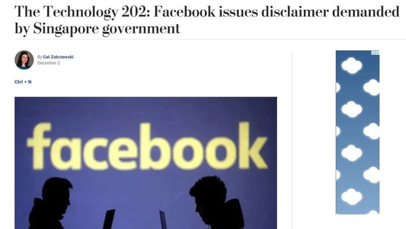 Singapore Government says Washington Post article on online falsehoods law is ‘perpetuating false allegations’ Singapore Government says Washington Post article on online falsehoods law is ‘perpetuating false allegations’