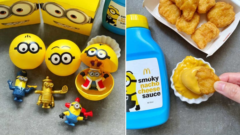 First Look: McDonald's Upcoming Minions Happy Meal Toys & Nacho Cheese Sauce Bottle