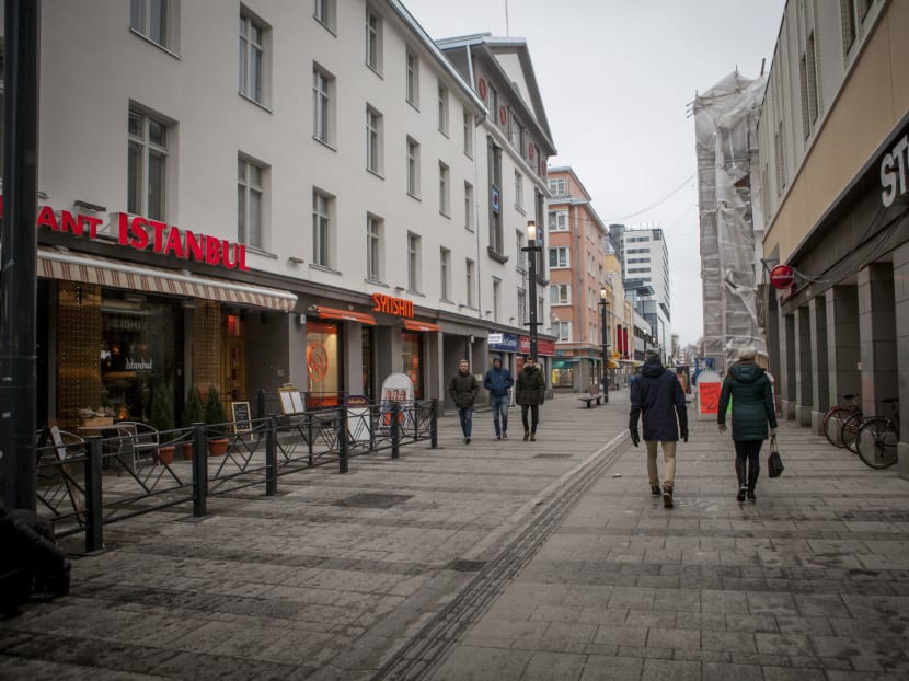 A street in Oulu, Finland. Public discomfort has grown in the country over the idea of giving out government money without requiring recipients to seek work.