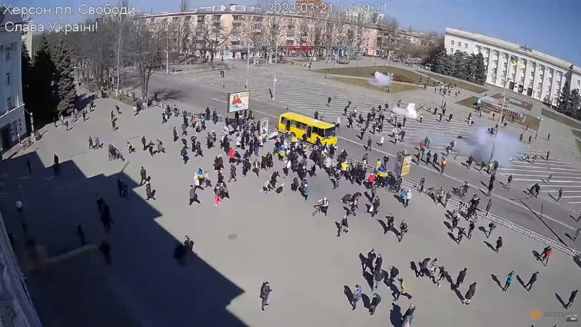 Ukraine says Russian troops violently dispersed Kherson anti-occupation rally Ukraine says Russian troops violently dispersed Kherson anti-occupation rally
