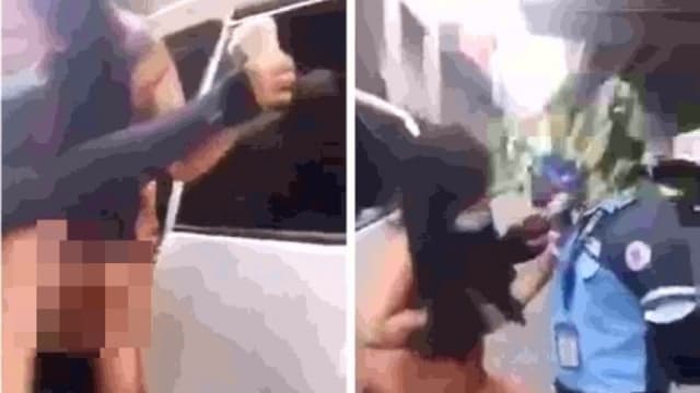 无照驾驶运毒闯红灯被截停 菲律宾女模狂殴警员