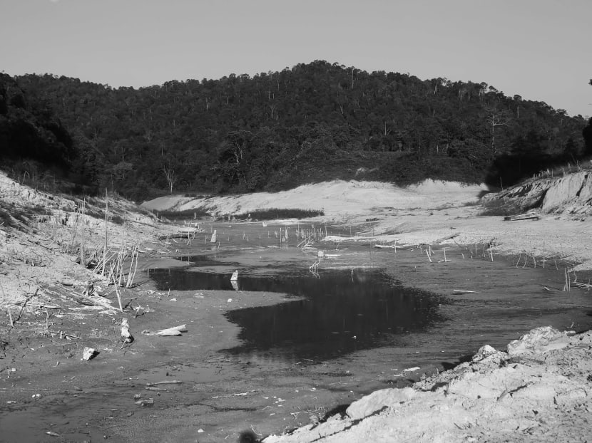 An area near the Linggiu Reservoir, taken on April 19, 2016. The Linggiu Reservoir, which has the capacity to supply half of Singapore’s daily demand, was just 31 per cent full by mid-2016, compared to 80 per cent at the start of the year. TODAY file photo