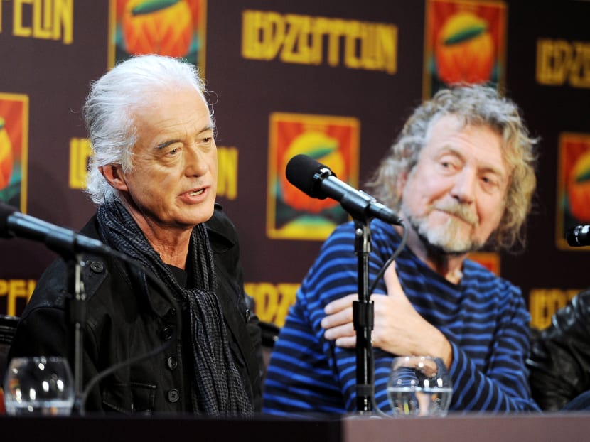 Led Zeppelin guitarist Jimmy Page, left, and singer Robert Plant in 2012. AP file photo
