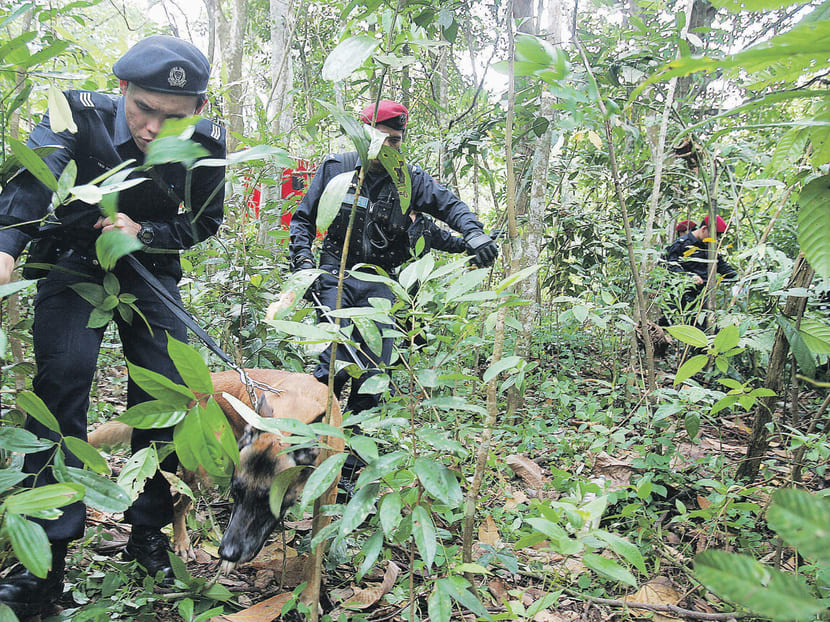 A file photo showing a massive manhunt for Mas Selamat Kastari, the leader of the Singapore Jemaah Islamiyah (JI) network, who escaped from the Whitley Road Detention Centre on Feb 27, 2008. The arrest of Abu Thalha Samad, a 25-year-old Singaporean member of the JI, puts JI under scrutiny — even though the high-profile Islamic State has been getting more attention in recent years.  TODAY file photo