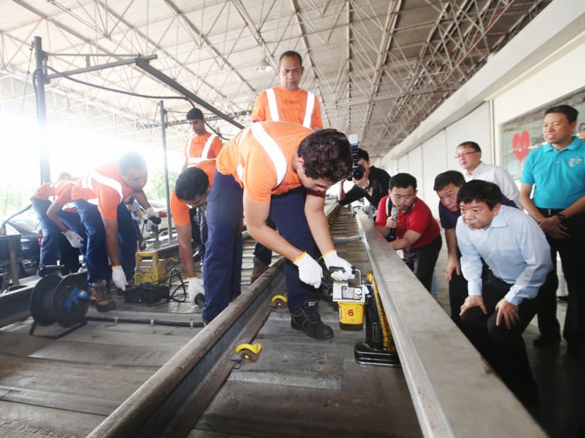 Transport Minister Khaw Boon Wan said that new projects were being “superimposed” on the mission to increase reliability on existing rail networks. Photo: Koh Mui Fong