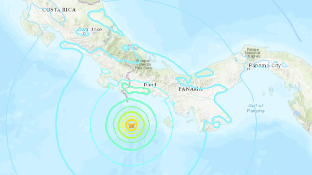 巴拿马岸外发生6.9级强震