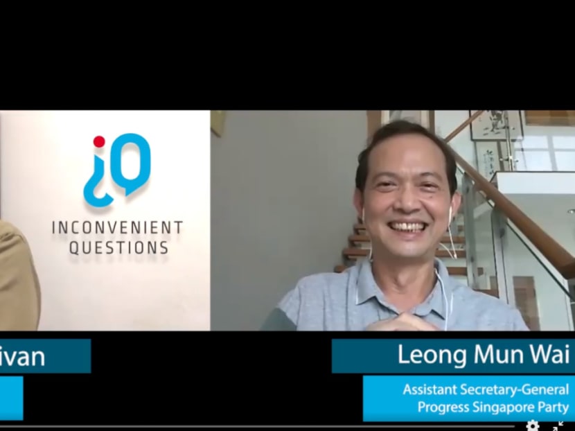 Progress Singapore Party assistant secretary-general Leong Mun Wai is among those who have appeared on Inconvenient Questions.