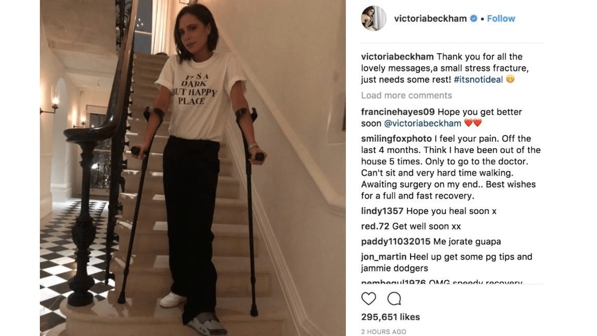 Victoria Beckham has stress fracture 8 Days