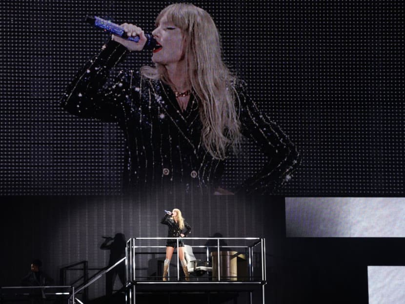 US singer-songwriter Taylor Swift performs on stage during a concert as part of her Eras World Tour in Sydney on Feb 23, 2024.