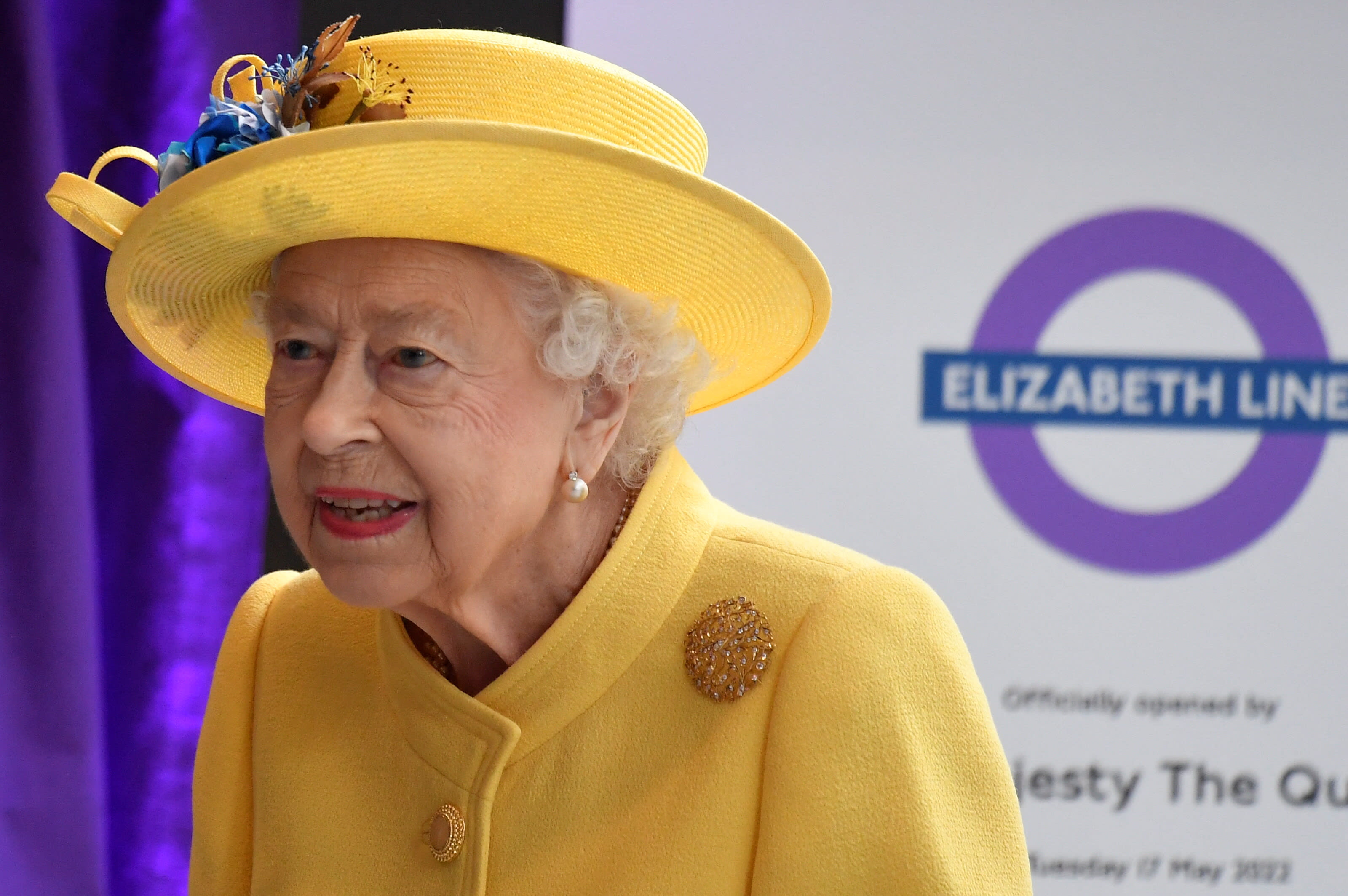 Queen Elizabeth sports 'favourite' brooch designed by Singapore jeweller while opening new railway line in London Queen Elizabeth sports 'favourite' brooch designed by Singapore jeweller while opening new railway line in London