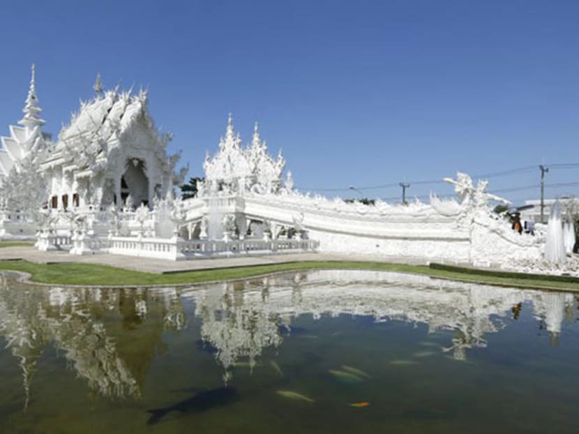 Wat Rongkhun, also known as the "White Temple", in the northern province of Chiang Rai. Bangkok Post file photo