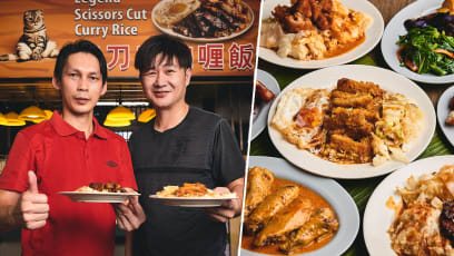 Ex-Santi Restaurant Chef Opens Scissors-Cut Curry Rice Hawker Stall In Yishun Kopitiam
